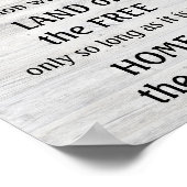 Houtontwerp Startpunt van de Brave Freedom Quote Poster (Hoek)