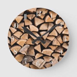 Houtpaiachtergrond Ronde Klok