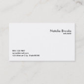 Houtpaneel en Linnen Stitch look Visitekaartje (Achterkant)