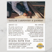 Houtpanelen, timmerhout, timmerhout, Adverteren ho Flyer (Voorkant)