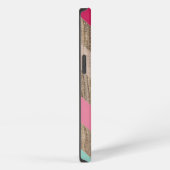 Houtpastel chevron zigzag zagzag patroon chic iPhone hoesje (Rechterkant)