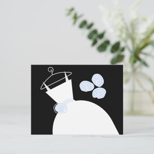 Houtpastel voor bruinblauw briefkaart (Staand voorkant)