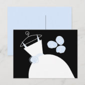 Houtpastel voor bruinblauw briefkaart (Voorkant / Achterkant)