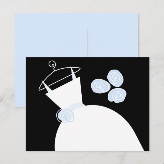 Houtpastel voor bruinblauw briefkaart (Voorkant / Achterkant)