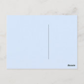 Houtpastel voor bruinblauw briefkaart (Achterkant)