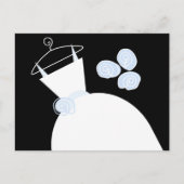 Houtpastel voor bruinblauw briefkaart (Voorkant)