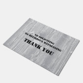 Houtpatroon GEEN SOLICITENDE Doormat Deurmat (Schuin)