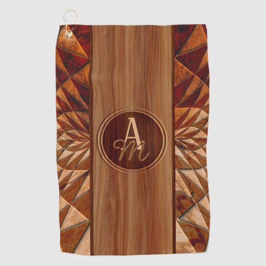 Houtpatroon Golfhanddoek (Voorkant)