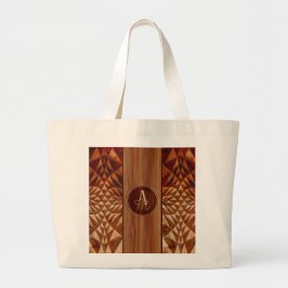 Houtpatroon Grote Tote Bag
