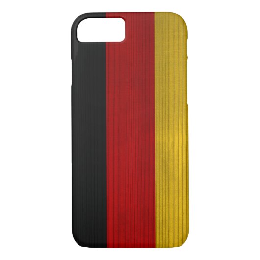 Houtpatroon met gegraveerde Duitse vlag Case-Mate iPhone Case (Achterkant)