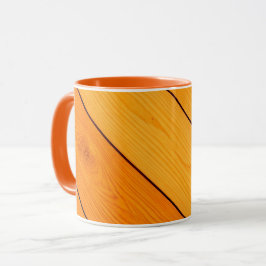 Houtpatroon oranje koffiemok mok