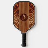 Houtpatroon Pickleball Paddle (Achterkant)