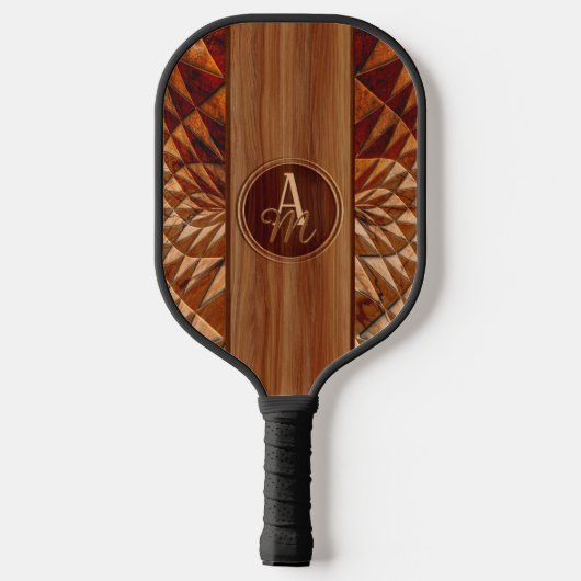 Houtpatroon Pickleball Paddle (Achterkant)