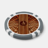 Houtpatroon Poker Chips (Enkel)