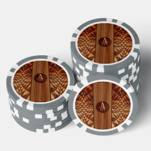 Houtpatroon Poker Chips