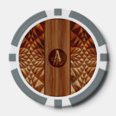 Houtpatroon Poker Chips (Voorkant)