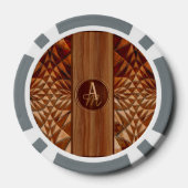 Houtpatroon Poker Chips (Achterkant)