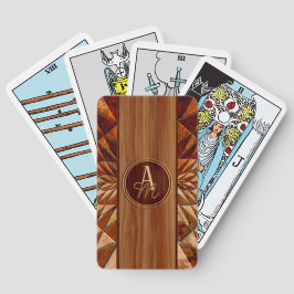 Houtpatroon Pokerkaarten