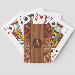 Houtpatroon Pokerkaarten
