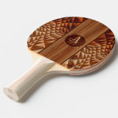 Houtpatroon Tafeltennisbatje (Voorkant Gekanteld)