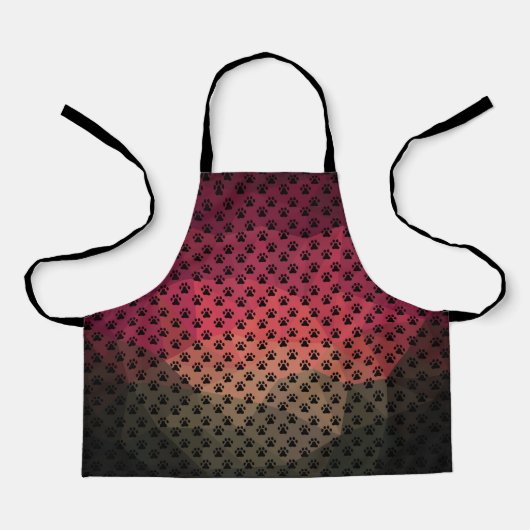 Houtpaw, dierenvoetafdruk, vingerafdruk van katten schort (Voorkant)