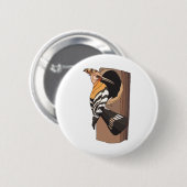 houtpecker ronde button 5,7 cm (Voorkant /achterkant)