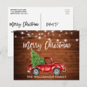 Houtpenseel Manuscript Lights  Truck Tree Briefkaart (Voorkant / Achterkant)