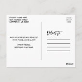 Houtpenseelscript voor onmiddellijke camera met ke briefkaart (Achterkant)