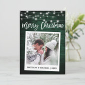 Houtpenseelscript voor onmiddellijke camera met ke feestdagenkaart (Staand voorkant)