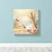 Houtpik Jacht met Engelse Setter in bos, Ar Canvas Afdruk (Insitu (Houten vloer))