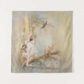 Houtpik Jacht met Engelse Setter in bos, Ar Wandkleed (Voorkant (horizontaal))