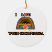 houtpizza keramisch ornament (Voorkant)