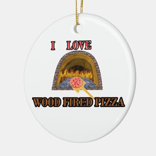houtpizza keramisch ornament (Links)