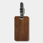 Houtplaat van textiel bagagelabel (Voorkant verticaal)