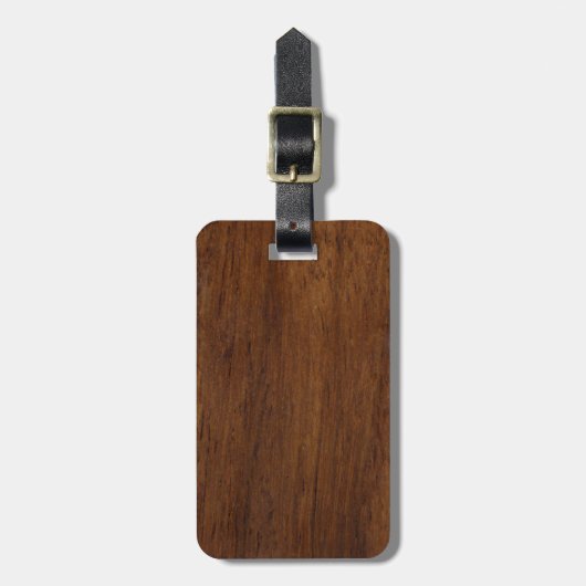 Houtplaat van textiel bagagelabel (Voorkant verticaal)