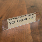 Houtplaat van textiel naambordje (Zijkant)