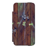 Houtplafond, kanaalventielen incipio iPhone portemonnee hoesje (Voorkant Agenda)