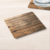 Houtplanken Kartonnen Onderzetters (Schuin)