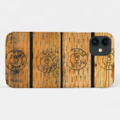 Houtplanken met de vermelding "Made in USA" Case-Mate iPhone Case (Achterkant (horizontaal))