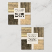 Houtplantam vierkant visitekaartje (Voorkant / Achterkant)
