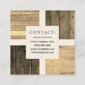 Houtplantam vierkant visitekaartje (Achterkant)