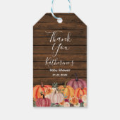 Houtpompoen verbrand Sinaasappel Dank u Label. Cad Cadeaulabel (Achterkant)