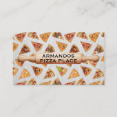 houtrolling | Pizza Slices Visitekaartje (Voorkant)