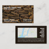 Houtrooiberg, houtvezel/houtkap visitekaartje (Voorkant / Achterkant)