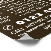 Houtrooiberg, houtvezel/houtvezel Adverteren Poster (Hoek)