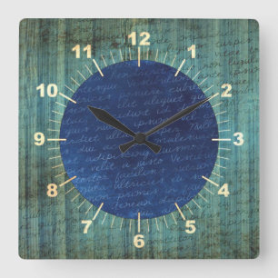 Houtschrijvende wandklok
