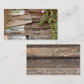 Houtshack Wall met Green Vines Visitekaartje (Voorkant / Achterkant)