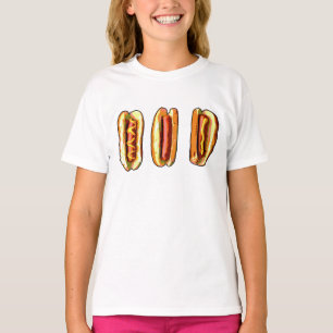 Houtshirt voor hotdog t-shirt