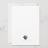 Houtskool Aquarel Zee Schelp Trouw Uitnodiging (Achterkant)