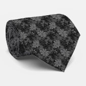 Houtskool Bloem Batik Stropdas (Opgerold)